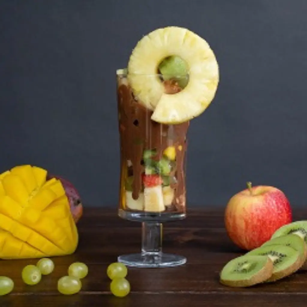 Mix Fruit Cup With Chocolate